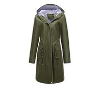 Womens Waterproof Jackets Women Solid Rain Jacket Long Sleeve Trench Coats Breathable Active Outdoor Vintage Warm Plus Size Coat For Spring Summer, Cycling, Running