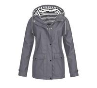 Womens Waterproof Jackets Women Solid Rain Jacket Long Sleeve Trench Coats Winter Hood Down Coat 2025 Chic Light Weight Hooded for Camping Climbing Outdoor