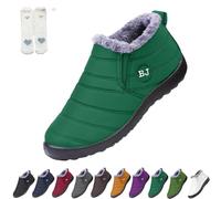 Women's Waterproof Orthopedic Warm Boots, New Comfortable Anti-Slip Warm Snow Boots, Fur Lining Slip On Warm Shoes (Army green, Medium, Adult, Women, 5.5, Numeric, UK Footwear Size System, Medium)