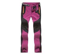 Women's Waterproof Ski Pants, Fleece-Lined Windproof Snowboarding Trousers, Thermal Breathable Winter Pants, Outdoor Insulated Stretch Hiking and Ski Wear, Snowproof Climbing Pants