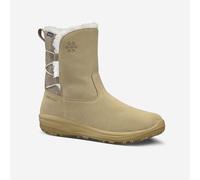 Women's Waterproof Snow Boots Sh500 Leather Beige