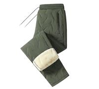 Women's Waterproof Trousers Winter Fleece Lined Thermal Overtrousers Plus Size Sherpa Lined Sweatpants Tracksuit Bottoms Wool Thickened Texture Cotton Lounge Pants with Pockets,Za-Green1,8XL