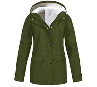 Women's Waterproof Winter Coats Plus Size Raincoat Plus Size Rain Jackets for Women Fleece Jackets for Women UK Womens Rain Coats Waterproof with Hood Lightweight Outdoors Fleece Lined Windbreaker