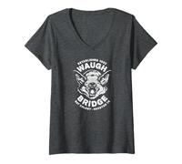 Womens Waugh Bridge BAT Colony Houston TX Design V-Neck T-Shirt