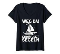 Womens Way Da I May Sail Now (Weg Da Ich DAR V-Neck T-Shirt