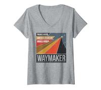 Womens Waymaker Tshirt Promise Keeper Miracle Worker God Christian V-Neck T-Shirt
