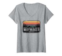 Womens Waymaker Tshirt Promise Keeper Miracle Worker God Christian V-Neck T-Shirt