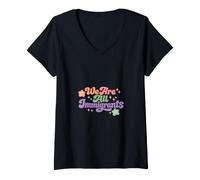 Women's We are All Immigrants Refugee Supporter Pro Immigrant V-Neck T-Shirt