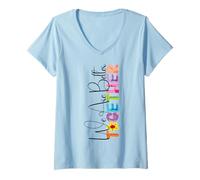 Womens We are Better Together Colorful Artistic Style Matching V-Neck T-Shirt