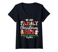Womens We are Family Christmas 2025 Friends Memories Together Xmas V-Neck T-Shirt