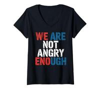 Women's WE are NOT Angry Enough American Constitution V-Neck T-Shirt