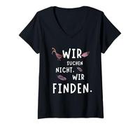 Women's We are not Looking for, we find! Funny Chicken Lovers V-Neck T-Shirt