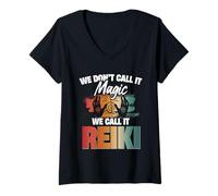 Women's We Dont Call It Magic We Call It Reiki Energy V-Neck T-Shirt