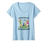Women's We Don't Drive Fast We Drive Fast Senior Golfers Jokes V-Neck T-Shirt