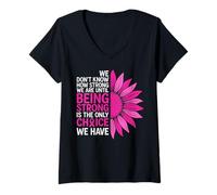 Womens We Don't Know How Strong We are Until Being Strong is The On V-Neck T-Shirt