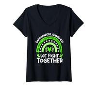 Women's We Fight Together | Gastroparesis Awareness V-Neck T-Shirt