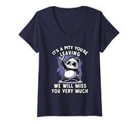 Womens We`ll Miss You Farewell Coworker, Office Sendoff & New Job V-Neck T-Shirt