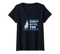 Womens We May Not Control Wind But We Always Adjust The Sails V-Neck T-Shirt