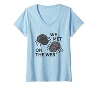 Women's We Met On Web Spiders V-Neck T-Shirt