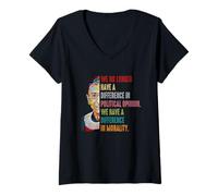 Women's We No Longer Have A Difference in Political Opinion Morality V-Neck T-Shirt