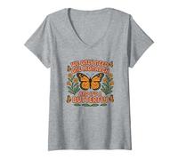Womens We Only Need One Monarch and It's a Butterfly Milkweed Plant V-Neck T-Shirt