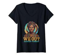 Women's We Out Harriet Tubman V-Neck T-Shirt