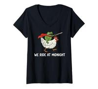 Women's We Ride at Midnight Frog V-Neck T-Shirt
