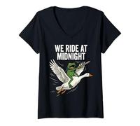 Women's We Ride at Midnight Frog V-Neck T-Shirt