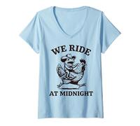 Women's We Ride at Midnight Frog V-Neck T-Shirt