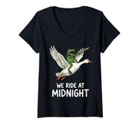 Women's We Ride at Midnight Frog V-Neck T-Shirt