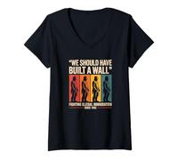 Women's We Should Have Built a Wall Native American V-Neck T-Shirt