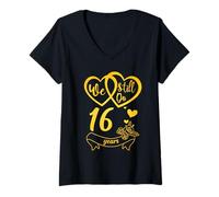 Womens We Still Do 16 Years Funny 16th Wedding Anniversary Couple V-Neck T-Shirt