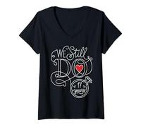 Women's We Still Do 17 Years Funny Couple 17th Wedding Anniversary V-Neck T-Shirt