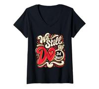 Women's We Still Do 34 Years Funny Couple 34th Wedding Anniversary V-Neck T-Shirt