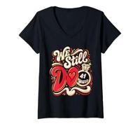 Women's We Still Do 41 Years Funny Couple 41st Wedding Anniversary V-Neck T-Shirt