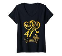 Womens We Still Do 47 Years Funny 47th Wedding Anniversary Couple V-Neck T-Shirt
