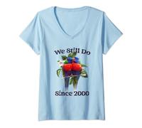 Womens We still do since 2000 birds lover lorikeet wedding V-Neck T-Shirt