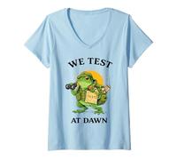 Women's We Test At Dawn Frog Test Day Coordinator V-Neck T-Shirt