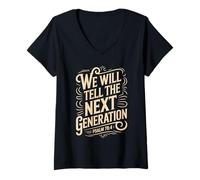 Women's We Will Tell The Next Generation Psalm 78 V-Neck T-Shirt