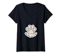 Womens Wear This Save a Paw Graphic V-Neck T-Shirt