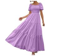 Women's wear to Work Dresses Light Dress for Woman Fitted Ruffle Swing a line v-Neck Denim Dresses Womens Casual Summer Sun Dress for Beach Vacation with Sleeves Strapless Satin