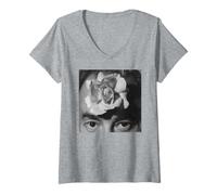 Womens Wearing Dad’s Head Author Barry Yourgrau by Michael Grecco V-Neck T-Shirt