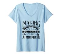 Women's Weather Forecaster Weatherman Making Sense of The Nonsense V-Neck T-Shirt