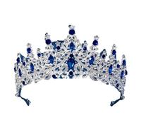 Womens Wedding Accessories Rhinestones Crown Tiara Wedding Headdress Party Crown Bridal Hair Jewelry TS-J3151SBLUE