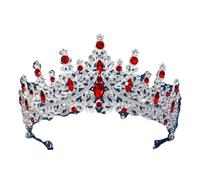 Womens Wedding Accessories Rhinestones Crown Tiara Wedding Headdress Party Crown Bridal Hair Jewelry TS-J3151SRED