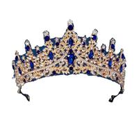 Womens Wedding Accessories Rhinestones Crown Tiara Wedding Headdress Party Crown Bridal Hair Jewelry TS-J3151GBLUE