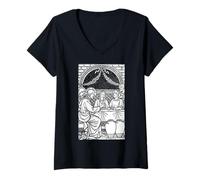 Womens Wedding at Cana Art Water into Wine Traditional Catholic V-Neck T-Shirt