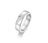 Women's Wedding Bands Moissanite, Promise Ring Round Au375 9K White Gold Band Ring Size R 1/2