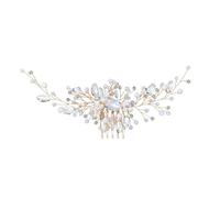 Women's Wedding Bridal Hair Accessories Rhinestone Hair Comb Crystal Hair Comb Headpiece Hair Comb Headpiece Hair Clips Hair Accessories for Women and Girls Bride Bridesmaid Hair, White