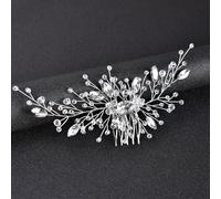Women's Wedding Bridal Hair Accessories Rhinestone Hair Comb Crystal Hair Comb Headpiece Hair Comb Headpiece Hair Clips Hair Accessories for Women and Girls Bride Bridesmaid Hair, Transparent